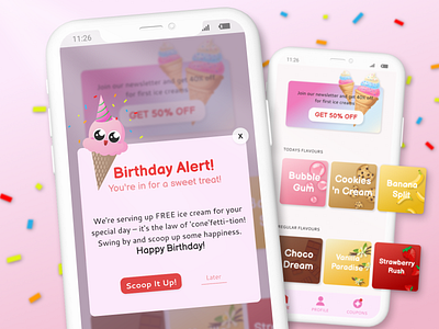 Birthday Alert - pop-up 016 alert dailyui design figma graphic design illustration info information message mobile app pop up ui
