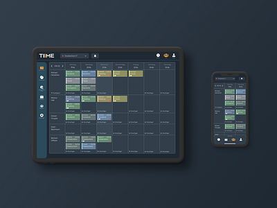 TIIME - Teamkalender app ui calendar responsive team calendar time tracking ui ux