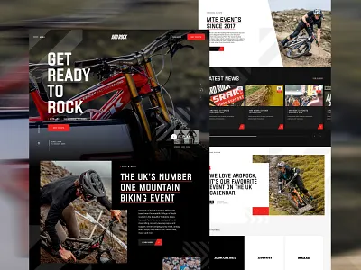 MTB Event site bike cycling event hero homepage mountian bike mtb typography ui ux website