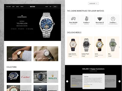 WATCHIO - Luxury watches marketplace branding design designinspiration digitaldesign figma luxurywatches modern shoppingexperience trendy ui ux watchcollector watches watchio watchlover watchmarketplace webdesign wristwatch