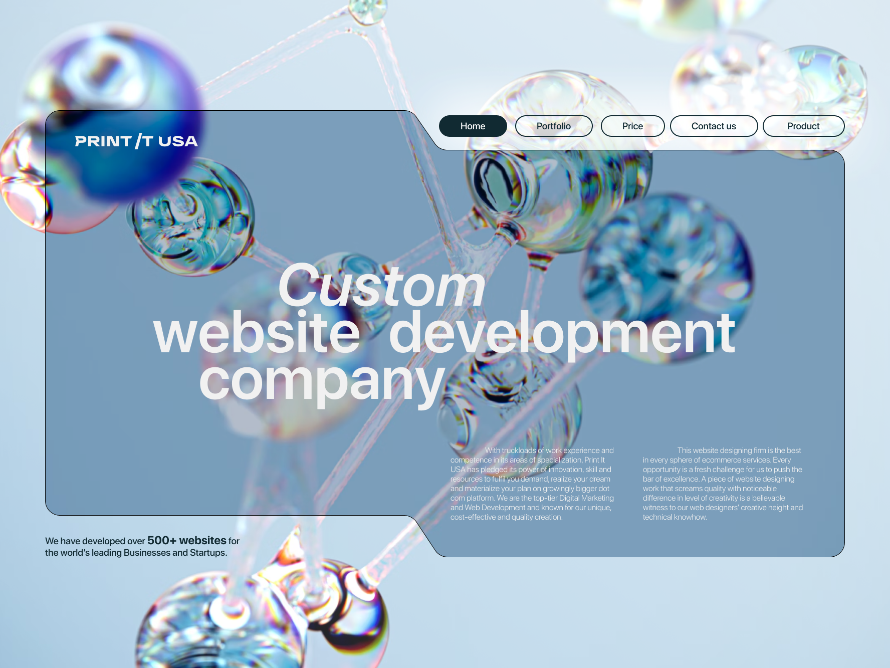 Print IT USA - landing page it landing page ui usa web