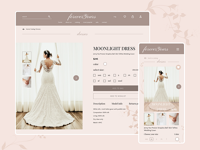 Wedding Online Store concept branding design graphic design typography ui ux we