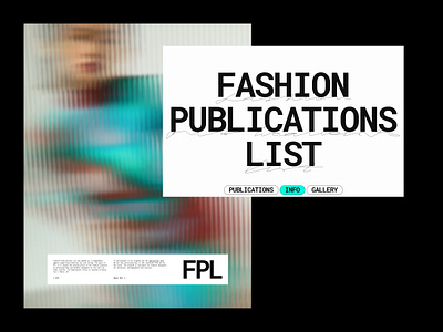 Fashion Publications List clean design design editorial fashion folio layout magazine portfolio typo typography ui web website