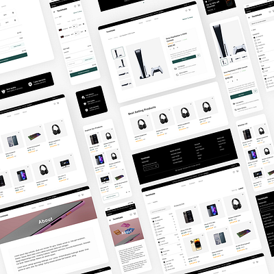 Techhubb e-commerce template animation design graphic design typography ui uiux ux