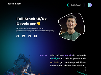 My New Portfolio Design cv developer portfolio resume ui website