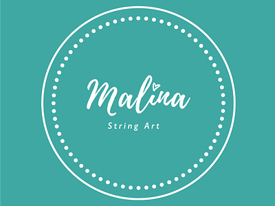 Malina String Art Logo brand identity branding design graphic design illustrator logo logo design stringart