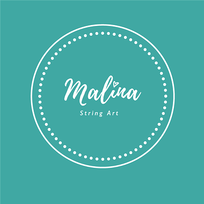 Malina String Art Logo brand identity branding design graphic design illustrator logo logo design stringart