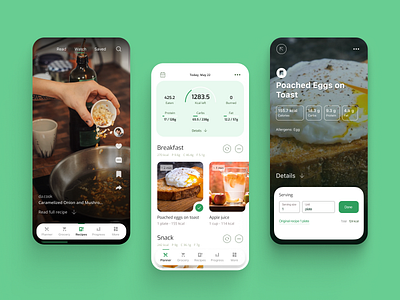 Recipes and Meal Planner food meal planner mobile recipes ui ui design uidesign uxui design