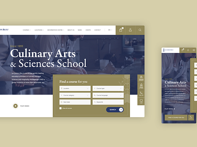 Le Cordon Bleu - Website Redesign 2023 design graphic design mobile redesign ui ux web webdesign website