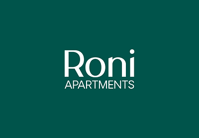 Roni Apartments Logo airbnb apartment booking brand identity branding graphic design hotel logo