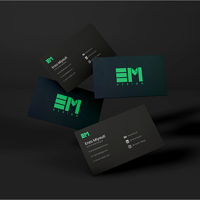 Updating the Brand with Business Cards branding business card business cards falling clean graphic design logo ui