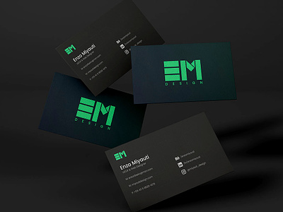 Updating the Brand with Business Cards branding business card business cards falling clean graphic design logo ui