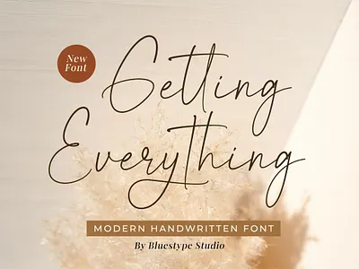Getting Everything - Modern Handwritten branding design font design fonts free font graphic design handwriting font illustration logo script font type typography ui