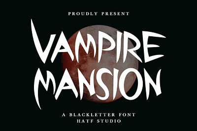 VAMPIRE MANSION 31 october band blackletter branding comic decorative display halloween hatf horror label logo magazine merchandise movie music poster scary spooky vampire mansion