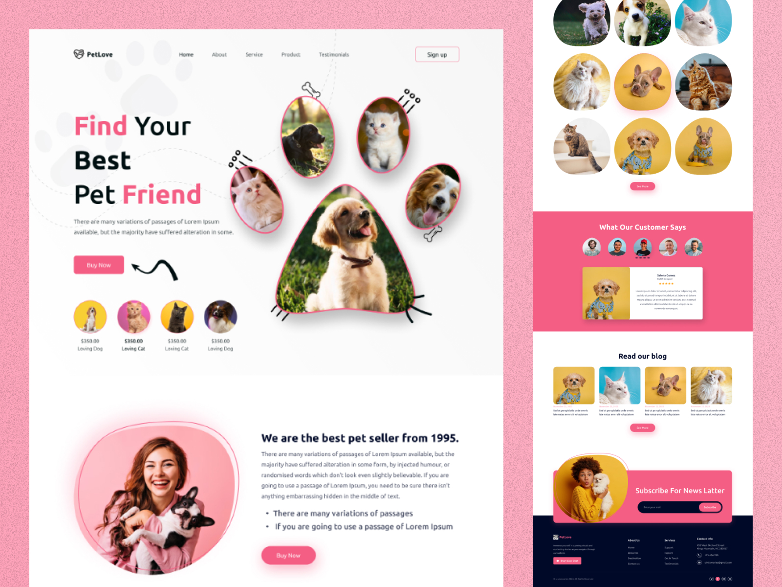 Pet Website designs themes templates and downloadable graphic