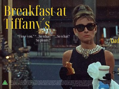 Breakfast at Tiffany's Poster Concept branding film graphic design movie poster concept poster ideation posterconcept