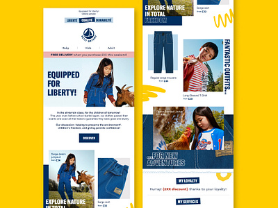 A creative email campaign - Email design - Petit Bateau creative email design creative work email email design email for kids fashion email ui
