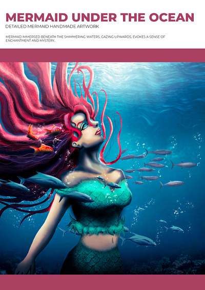 Mermaid Under the Ocean 3d animation branding graphic design logo motion graphics ui