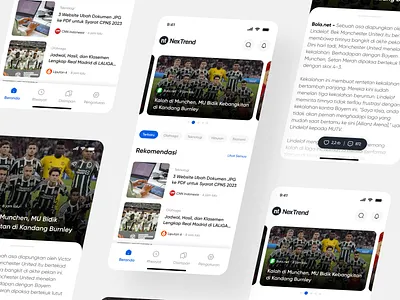 NexTrend - News Mobile App app app design apps blog breaking news mobile mobile apps news newsletter ui ui design uiux