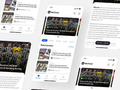 NexTrend - News Apps UI Design app app design apps blog breaking news mobile mobile apps news newsletter ui ui design uiux