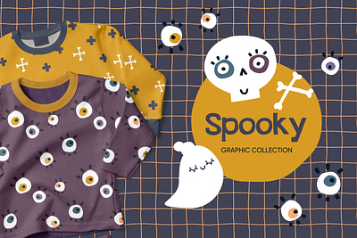 Halloween graphic collection baby baby pattern black branding collection cute design ghost halloween halloween pattern illustration kids pattern scary seamless pattern skull spooky