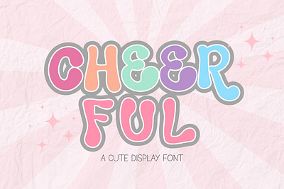 Cheerful : A Cute Display Font cute fonts decorate font display font font hand writing font handwritten font kids font retro font