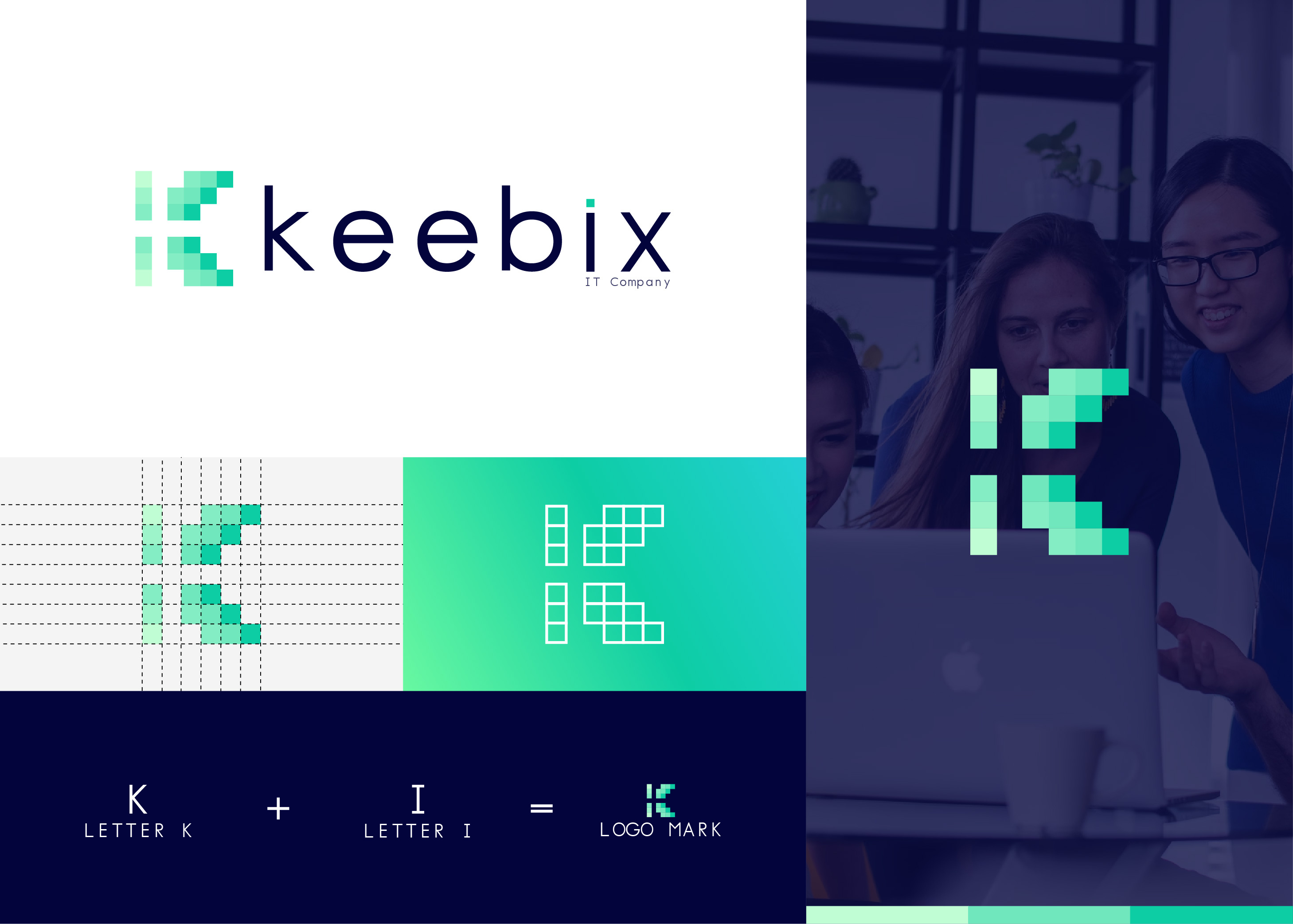 IT Company Logo 3d 3d logo abstract logo adobe illustrator adobe photoshop ai branding company logo graphic design it keebix logo logo branding logo presentation minimal pixel ps technology logo ui