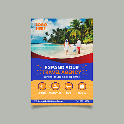 Travel Agency Flyer Design blue branding brochure template corporate business flyer corporate flyer fancy flyer graphic design green color holiday multipurpose business flyer print ready professional promotion template tour flyer tourist flyer travel agency flyer travel catalog travel company flyer vacation flyer