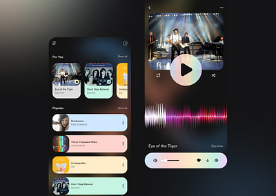 Harmonia: A Seamless Music Custom App UI Design album album cover app custom app design discover music harmonia interface design music app music player ui ui design ux