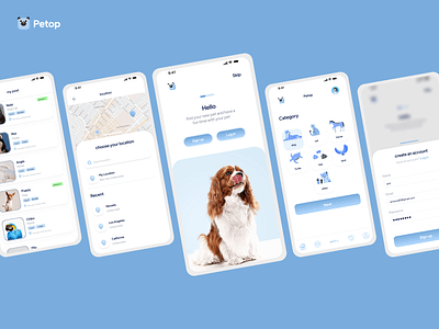 Pet Adaption App application mobile pet pet adaption product design ux