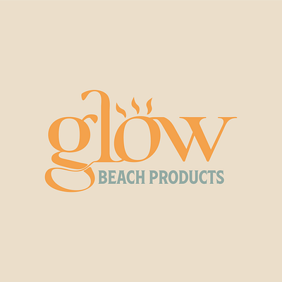 Glow Beach Products beach branding glow graphic design logo pastel
