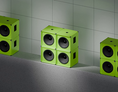 Music speaker 🔊 On 3d animation art blender color lookforwork3d loop motion graphics music speaker