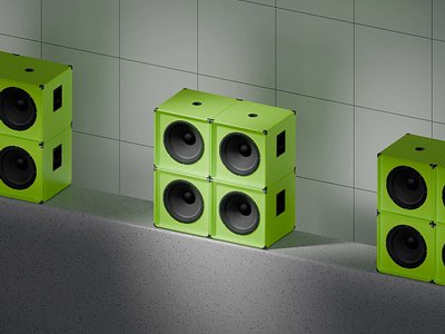 Music speaker 🔊 On 3d animation art blender color lookforwork3d loop motion graphics music speaker