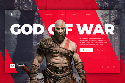God Of War Interface Concept god of war graphic design interface interface concept site ui ux uxui web webdesign website