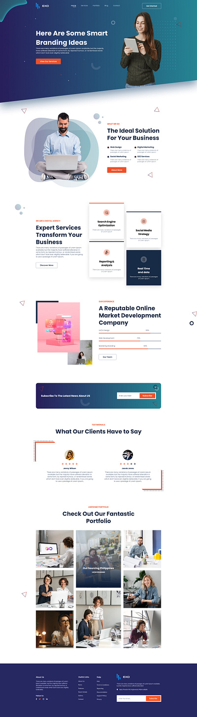 Creative Agency Landing Pages branding landing pages product design ui ui design user experience user interface ux ux design uxui website design wireframe