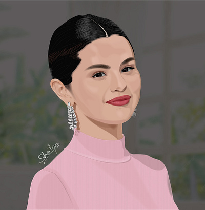 Selena Gomez - Digital Portrait Illustration adobe art graphic design illustration music musician portrait