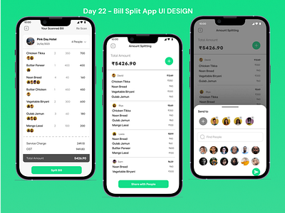 Day 22 - Bill Split App UI DESIGN