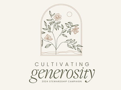 Cultivating Generosity – Sermon Series bible bible study branding church church design flower generosity illustration line art logo magnolia nature sermon sermon series