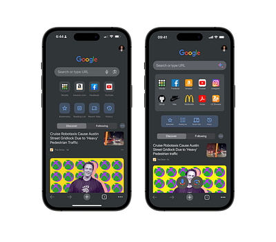 Googly Google Chrome app redesign features google mobile ui