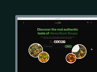 Soup Hut (Dark Mode) branding design ecommerce graphic design hero section landing page logo ui ux website