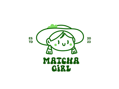 Matcha girl logo brandidentity branding design girllogo graphic design illustration logo logo designer mascot mascot logo matchagirl matchalogo vector