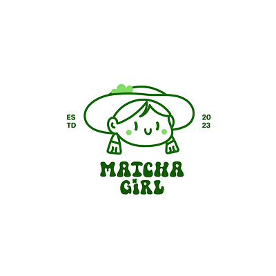 Matcha girl logo brandidentity branding design girllogo graphic design illustration logo logo designer mascot mascot logo matchagirl matchalogo vector