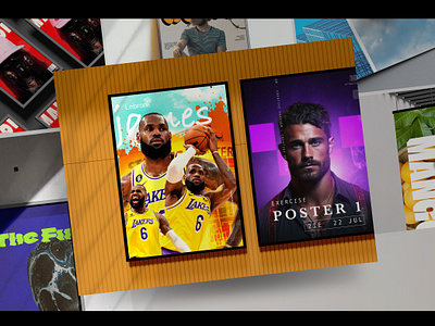 Poster designs graphic design learn minimal mockups modern photoshop posters showcase sports