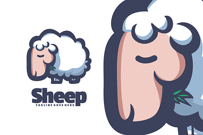 Sheep animal branding cute mascot design graphic design illustration logo ui vector