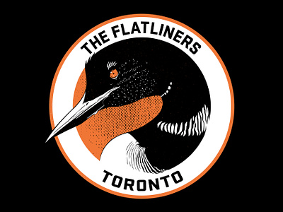 The Flatliners canada fatwreck gigposter illustration loon merchdesign posterdesign punkrock raptors theflatliners toronto