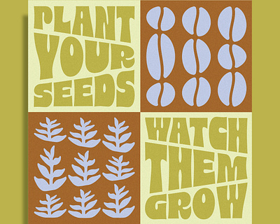 Plant your seeds, Watch them grow 🌱 branding graphic design logo