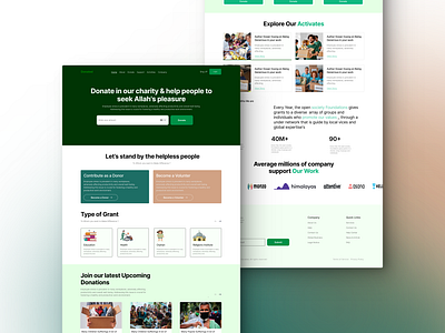 Donated Website Landing Page / Home Page UI branding donated donated website design figma graphic design landingpages logo ui uiux ux website website design