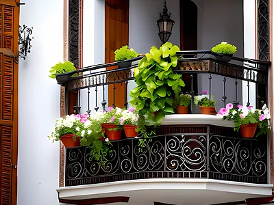 Spanish Balcony - Whispers of Spanish Elegance natures artistry