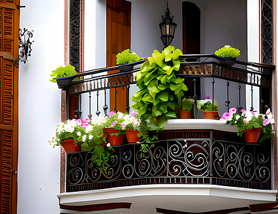 Spanish Balcony - Whispers of Spanish Elegance natures artistry