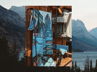 Olympic National Park Towel beach camping climbing forest illustration mountains national park nature ocean olympic olympic national park ooo supply co. outdoors pnw sea towel washington